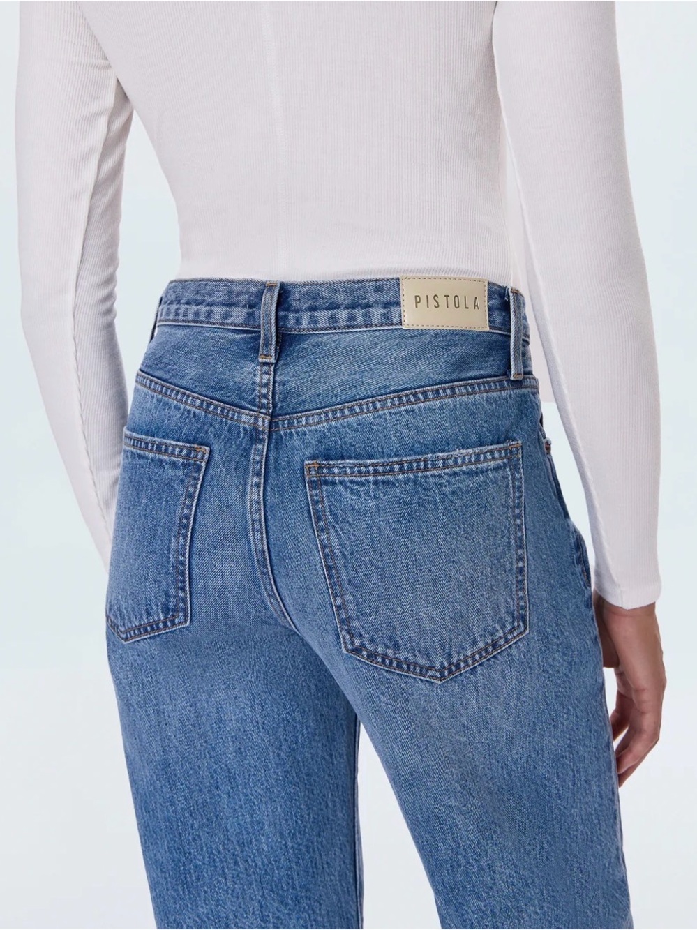 Pistola LEXI MID RISE BOWED STRAIGHT JEAN - METROPOLIS 26 - Picture 2 of 9